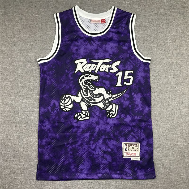 Men Toronto Raptors 15 Carter Purple constellation version Throwback NBA Jersey